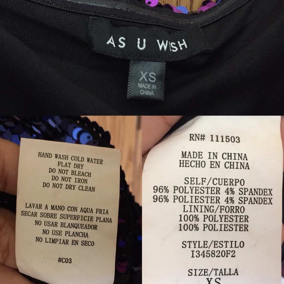 As U Wish Sequins Bling Party Dress XS Worn Once - Picture 8 of 8